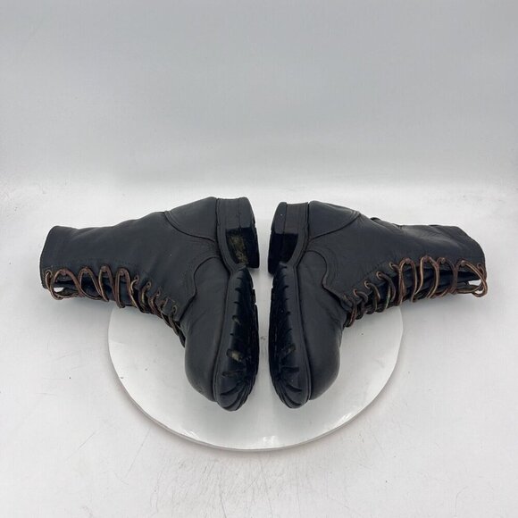 Santa Rosa Brand Men Size 7 Brown Leather Lace Up Steel Toe Vibram Sole Boot - Picture 6 of 15